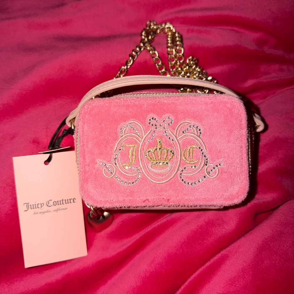 Juicy Couture Pink Mini Bag with Gold Chain